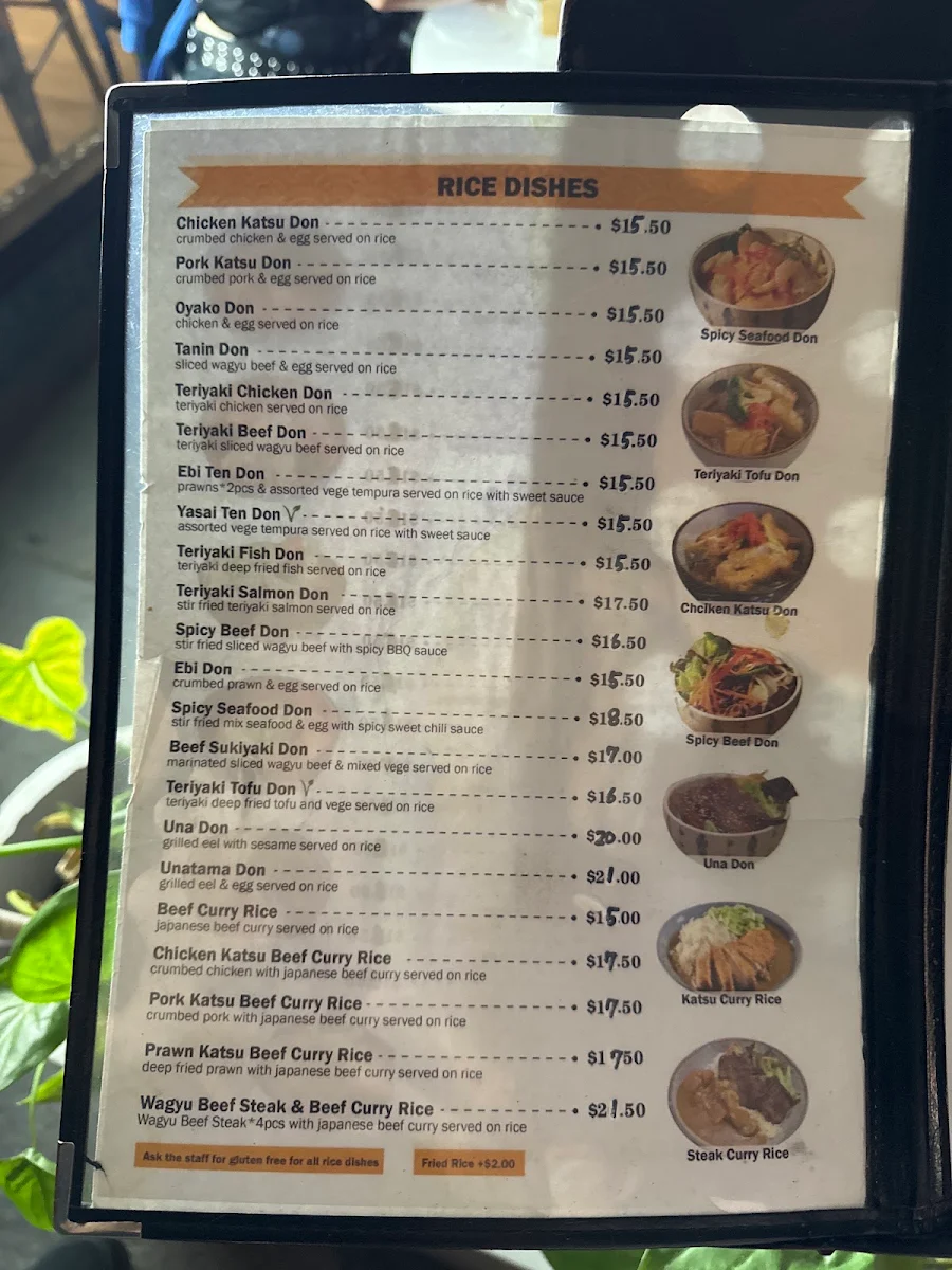 Menu, Don Don