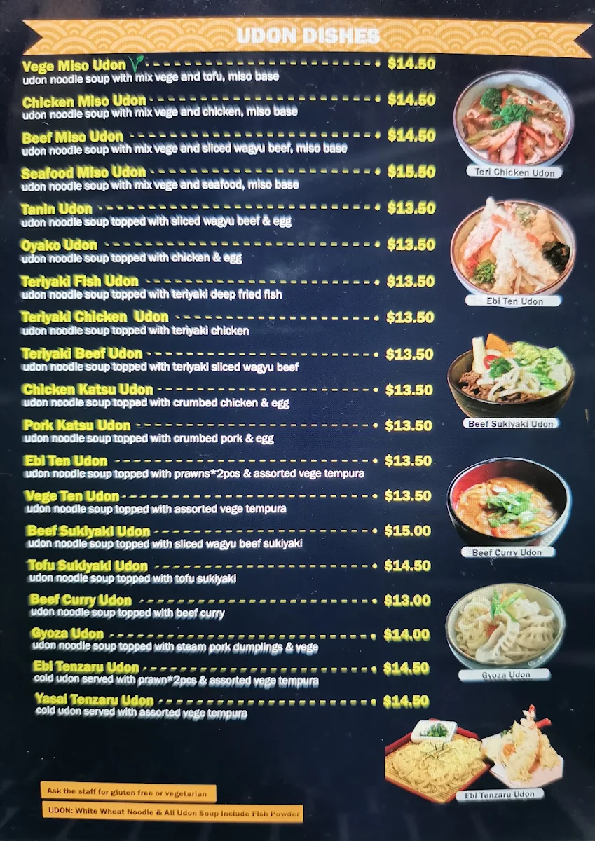 Menu, Don Don