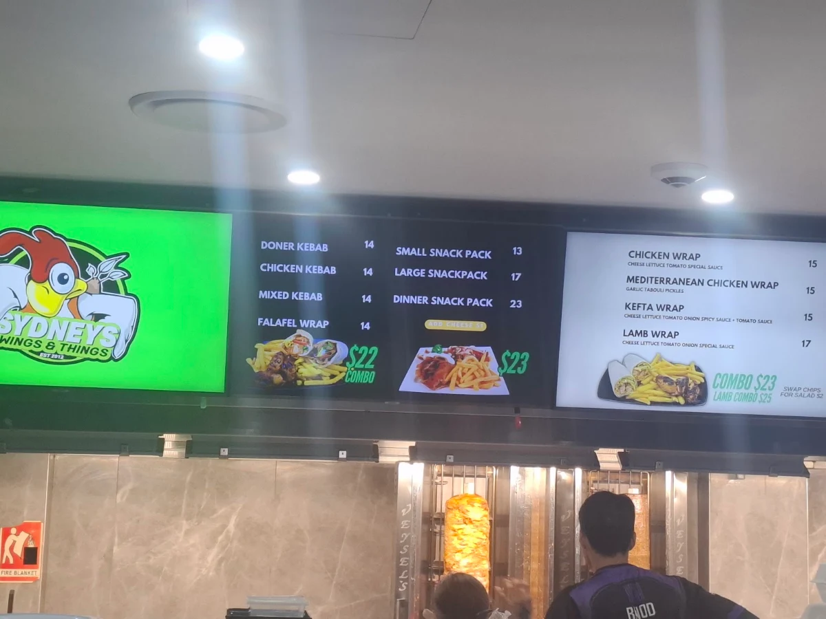 Menu, Sydneys Wings And Things