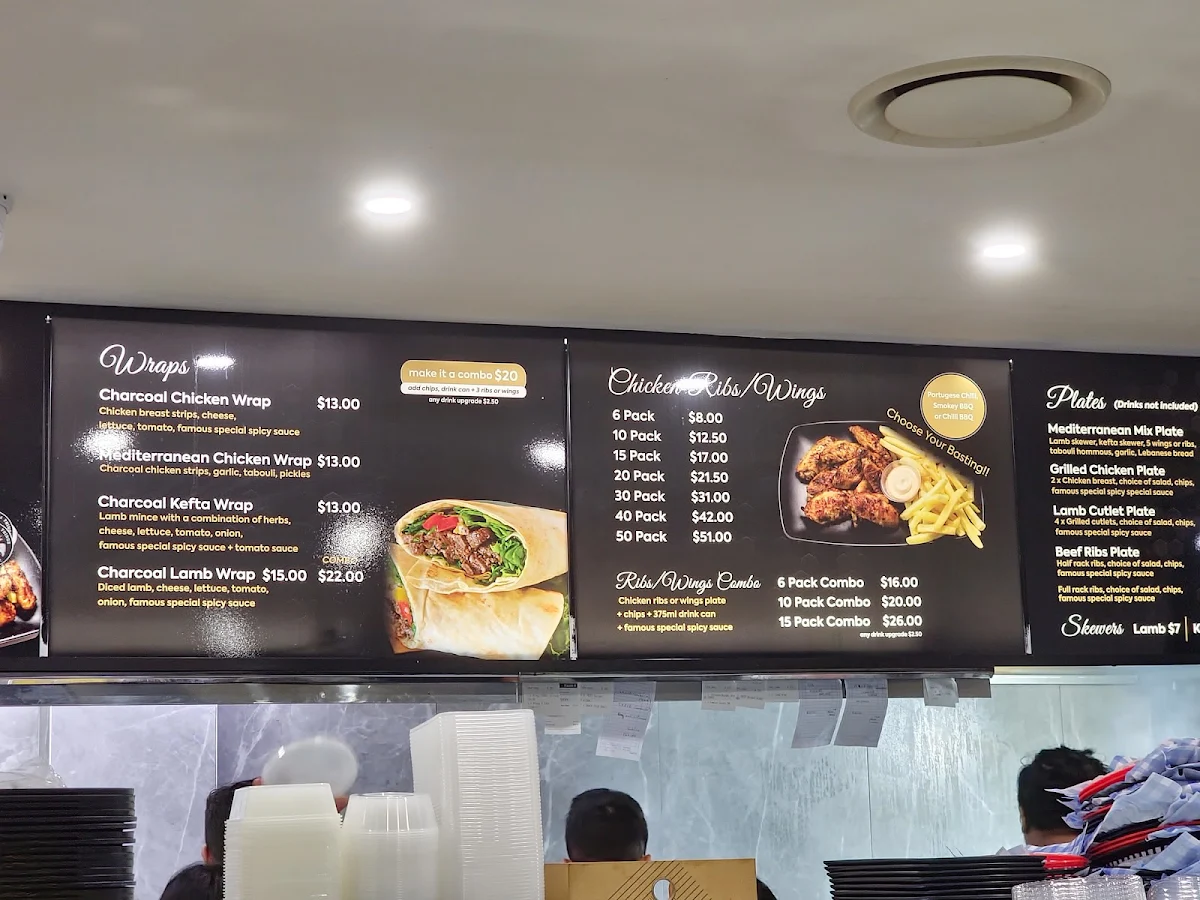 Menu, Sydneys Wings And Things