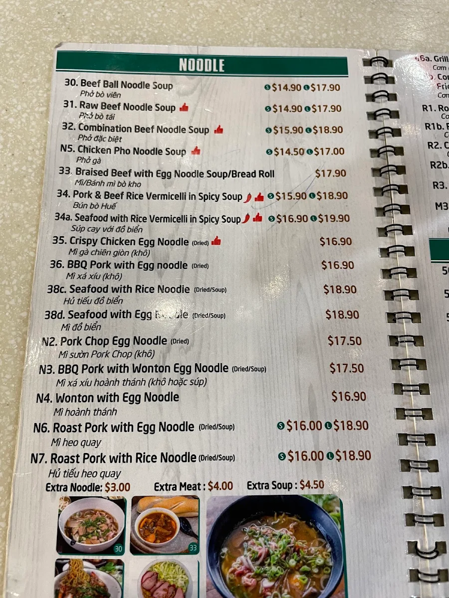 Menu, Papa Sweet Tooth