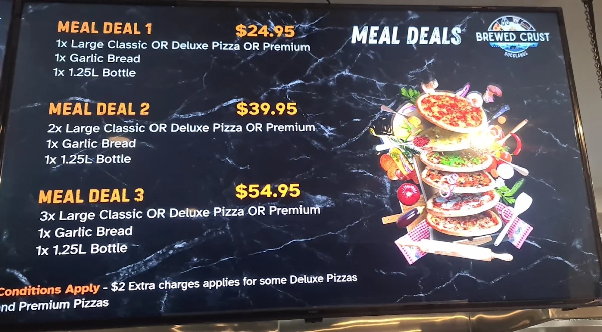 Menu, Brewed Crust