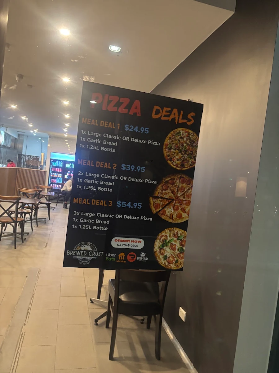 Menu, Brewed Crust