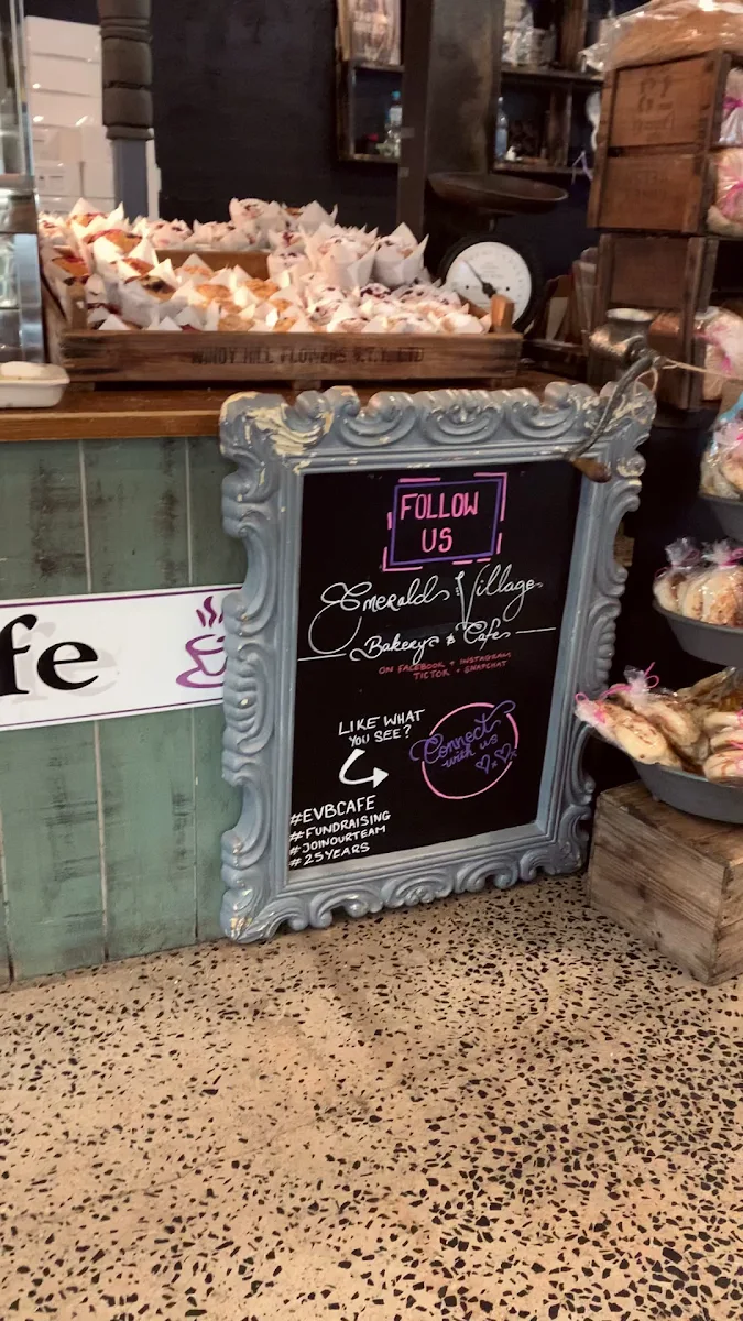 Menu, Emerald Village Bakery & Cafe