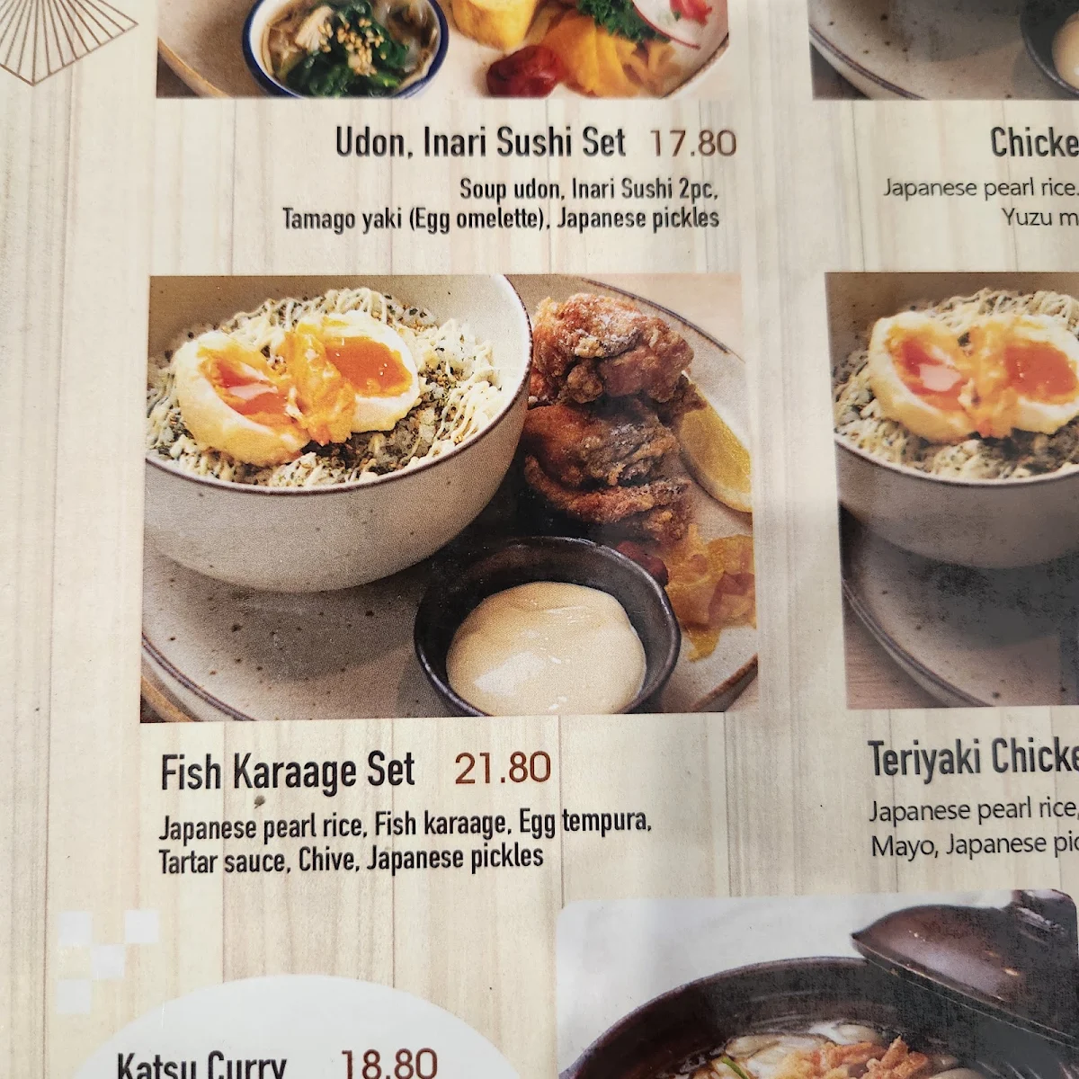 Menu, Ikoi Cafe