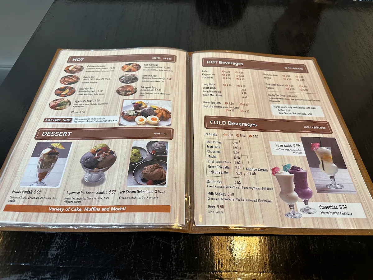 Menu, Ikoi Cafe