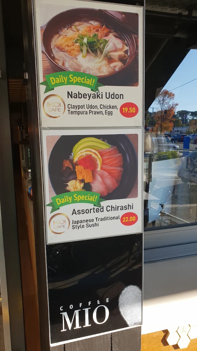 Menu, Ikoi Cafe
