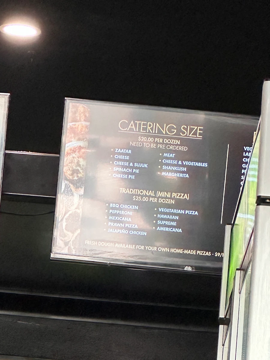 Menu, Khoder's Pizza Cafe