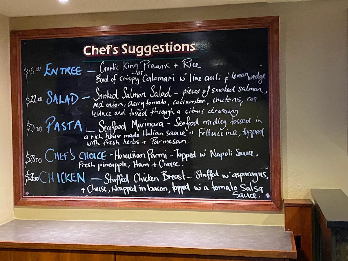 Menu, Boomerang Hotel