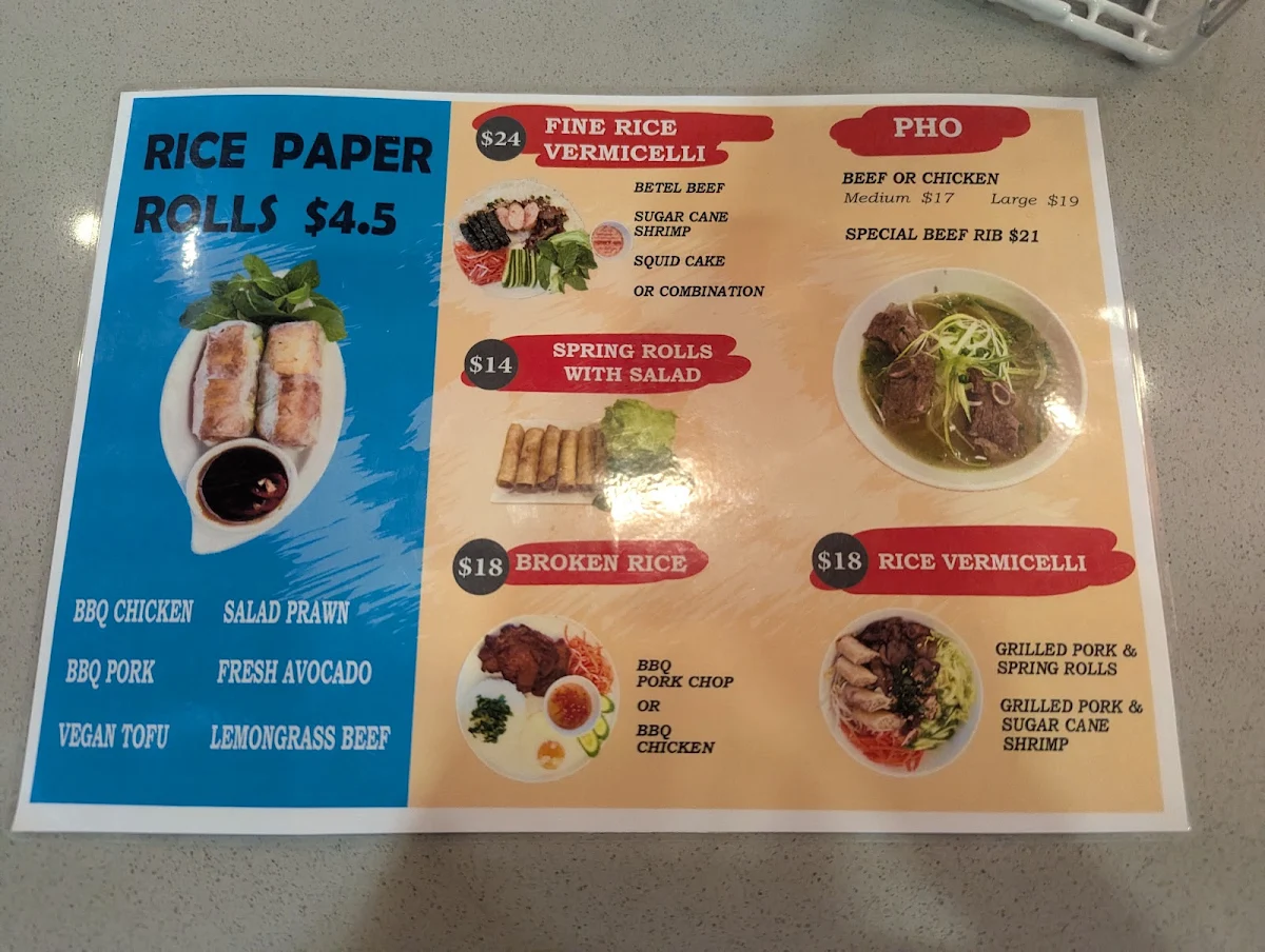 Menu, O Banh Mi