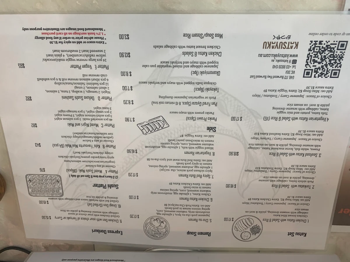 Menu, Katsuyaku