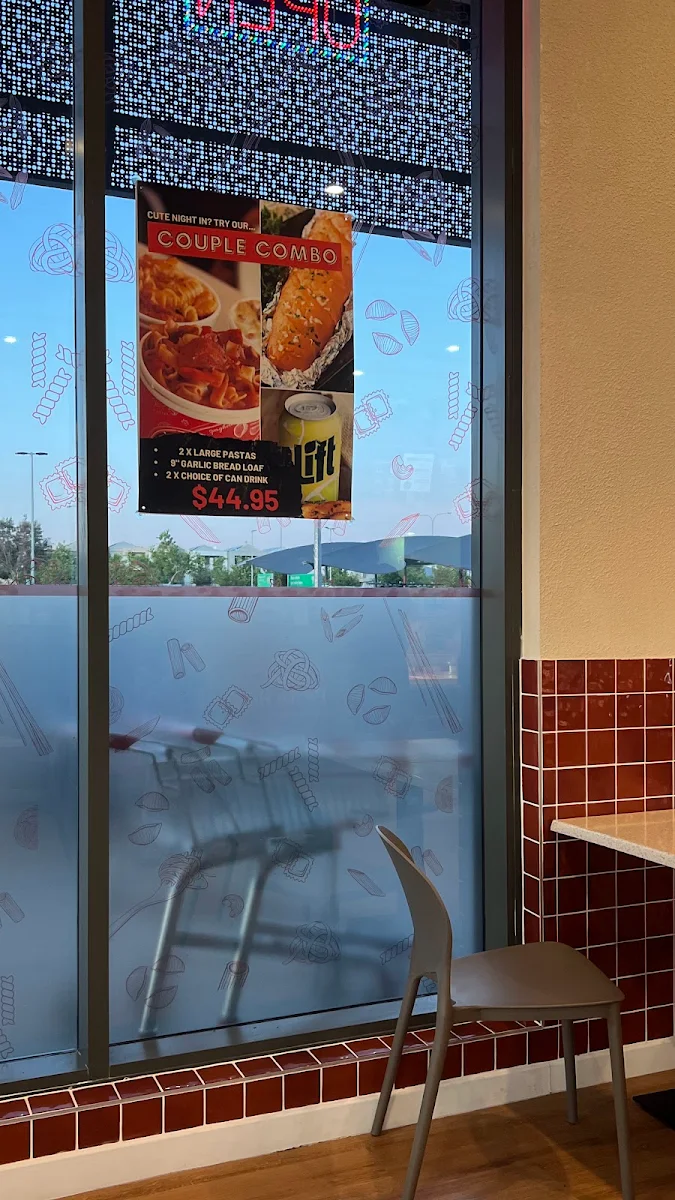 Menu, Pasta Hub Banksia Grove