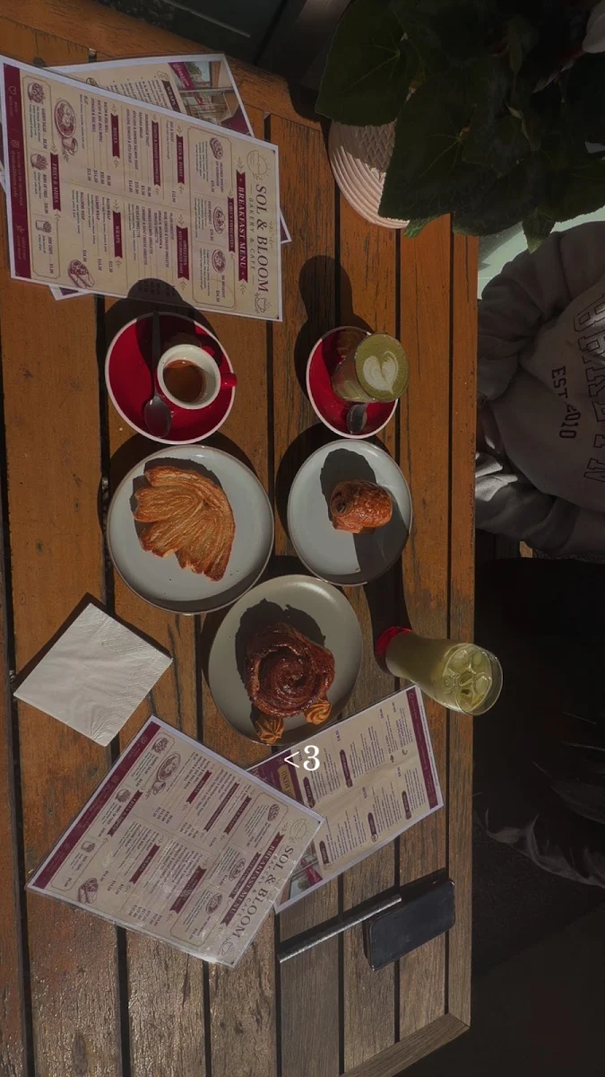 Menu, Sol & Bloom Bakery and Cafe