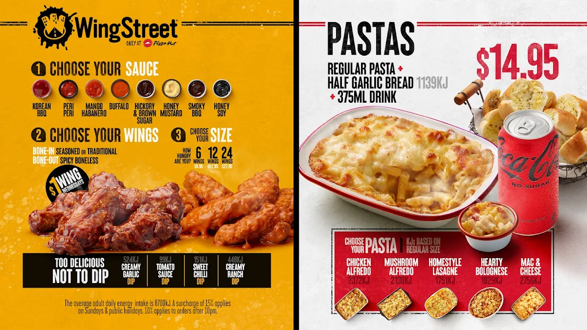 Menu, Pizza Hut Ipswich