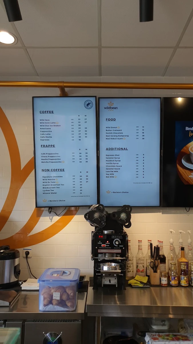 Menu, wildbean cafe