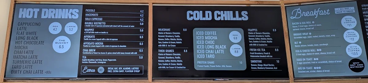 Menu, Cornerstone Cafe UTS
