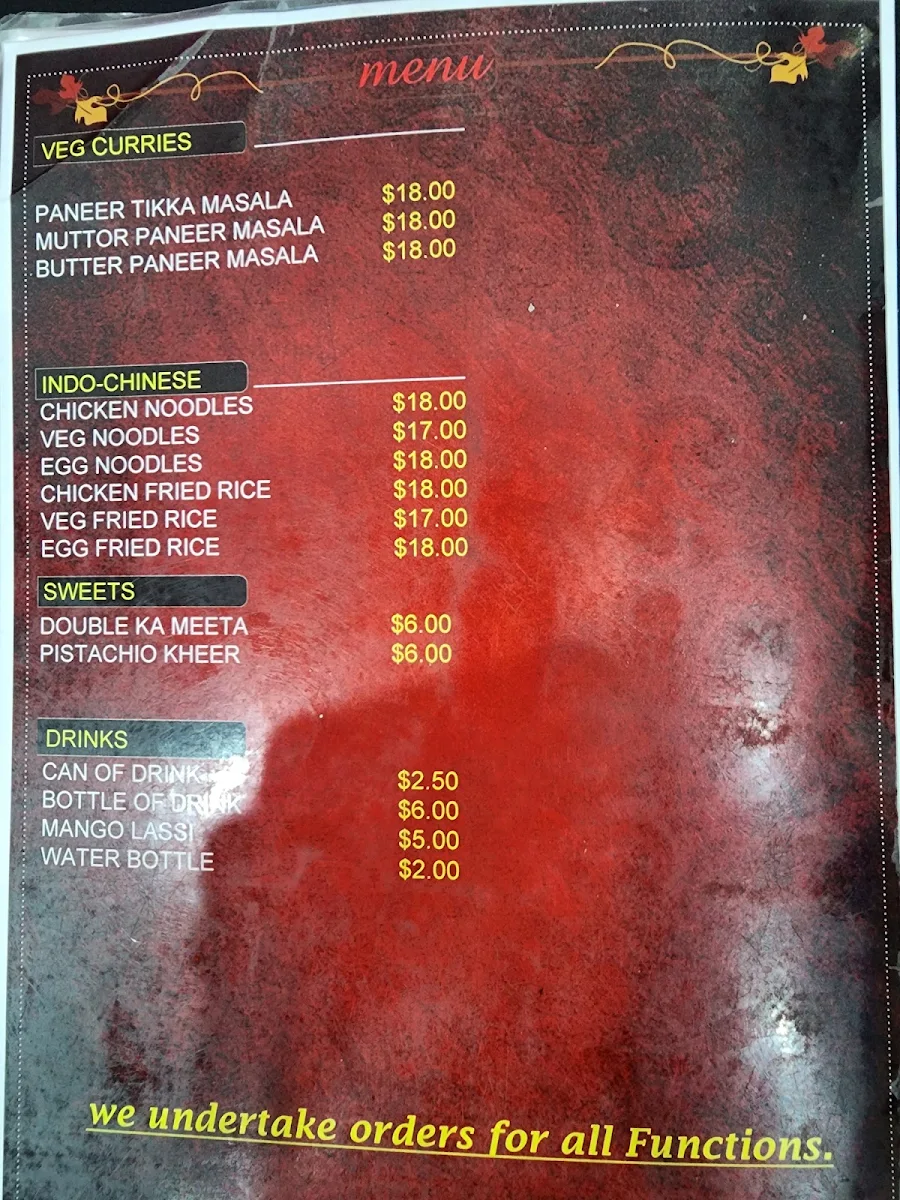 Menu, Deccan Flavours