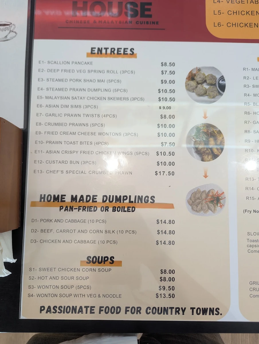 Menu, Sasak Laksa House