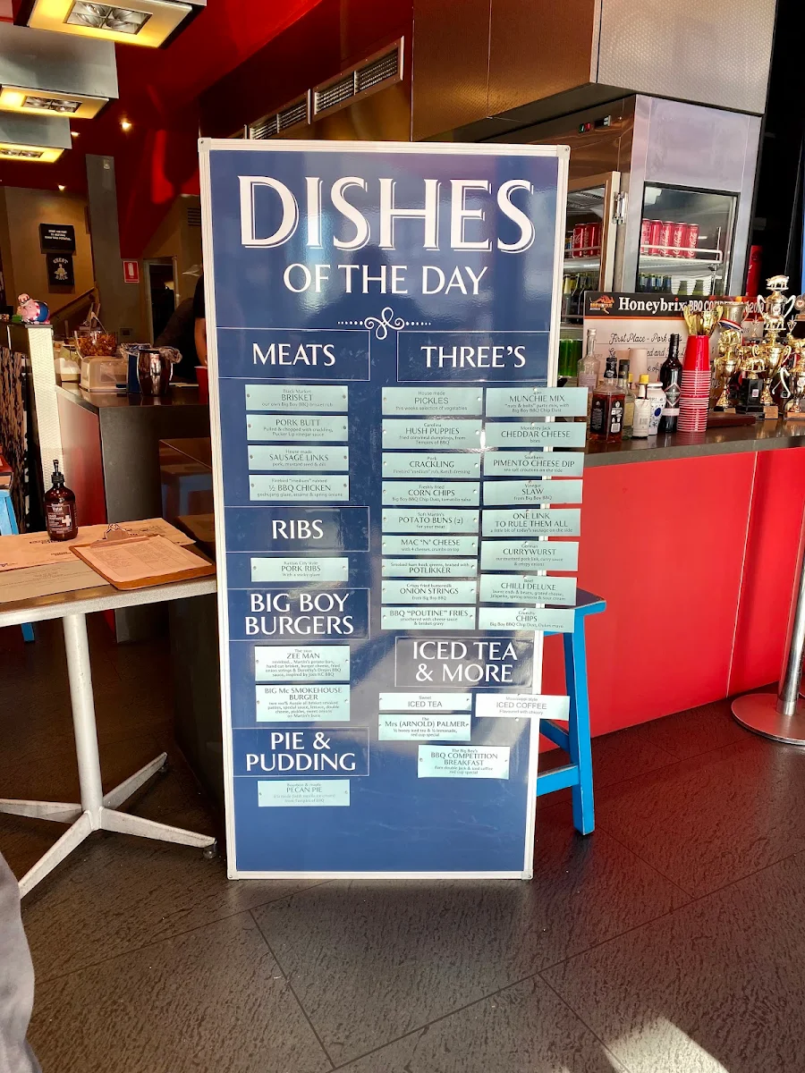 Menu, Southern Grace Diner (meat & 3) by Big Boy BBQ