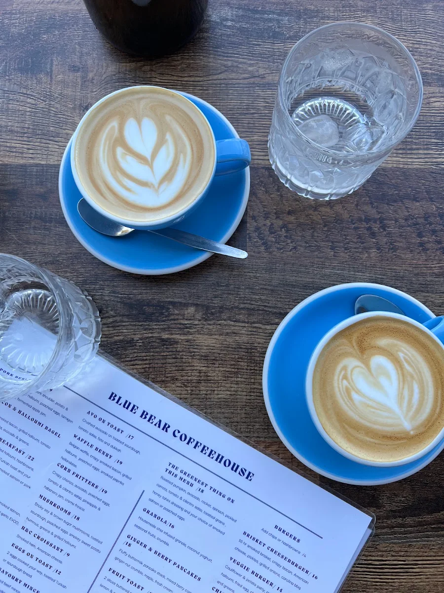 Menu, Blue Bear Coffeehouse