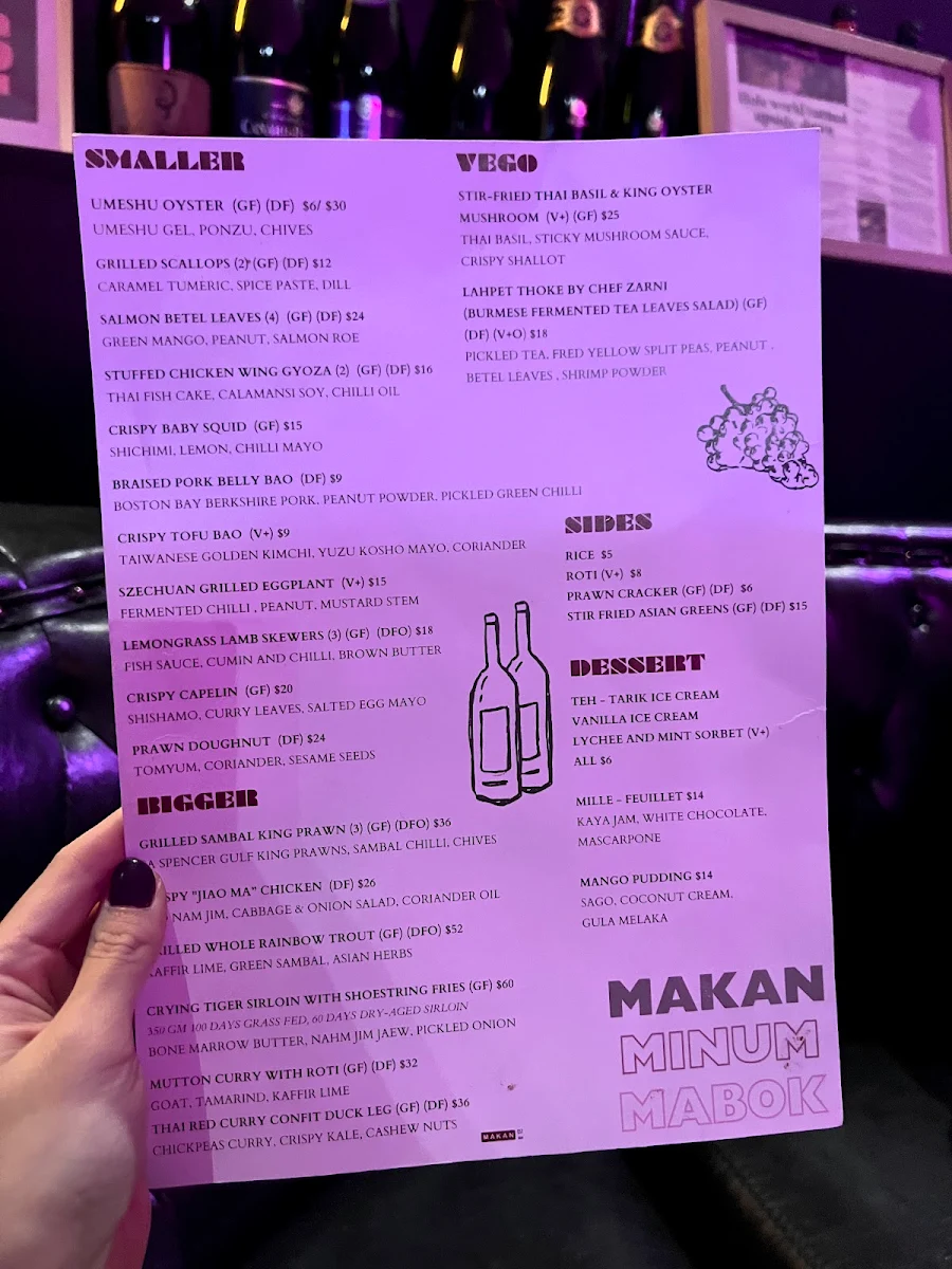 Menu, MAKAN