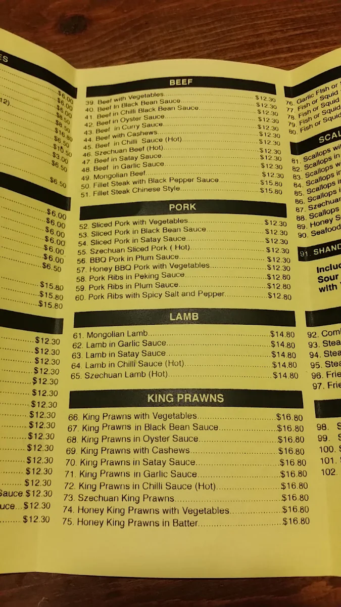 Menu, Good Taste