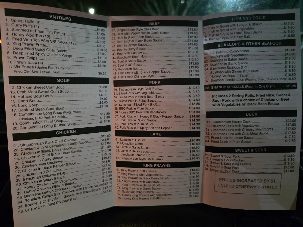 Menu, Good Taste