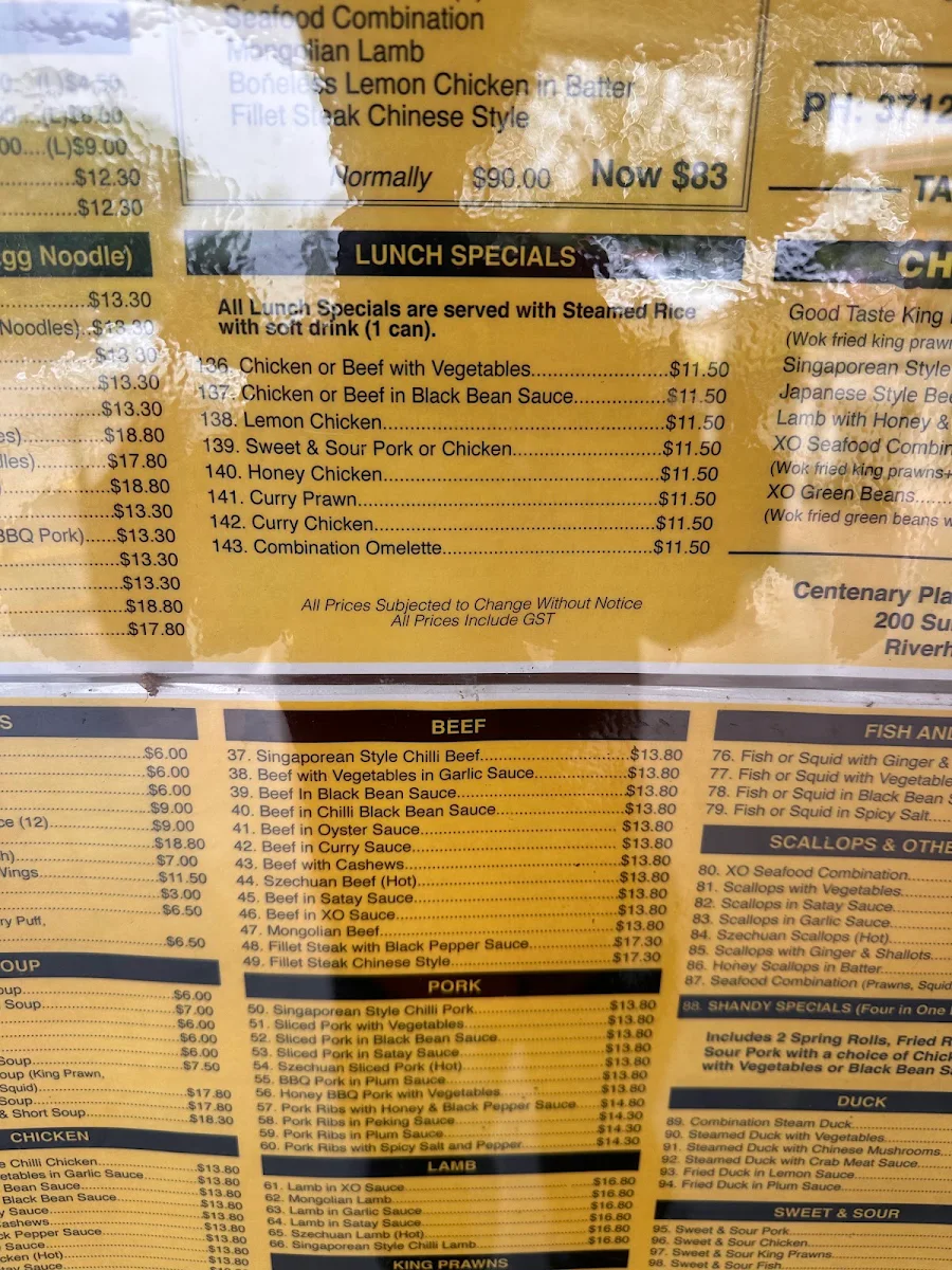 Menu, Good Taste