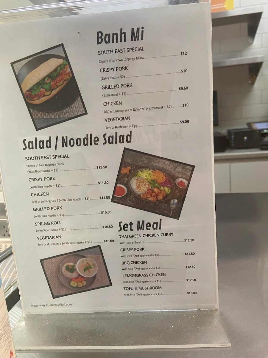 Menu, The Grove Dining Hall