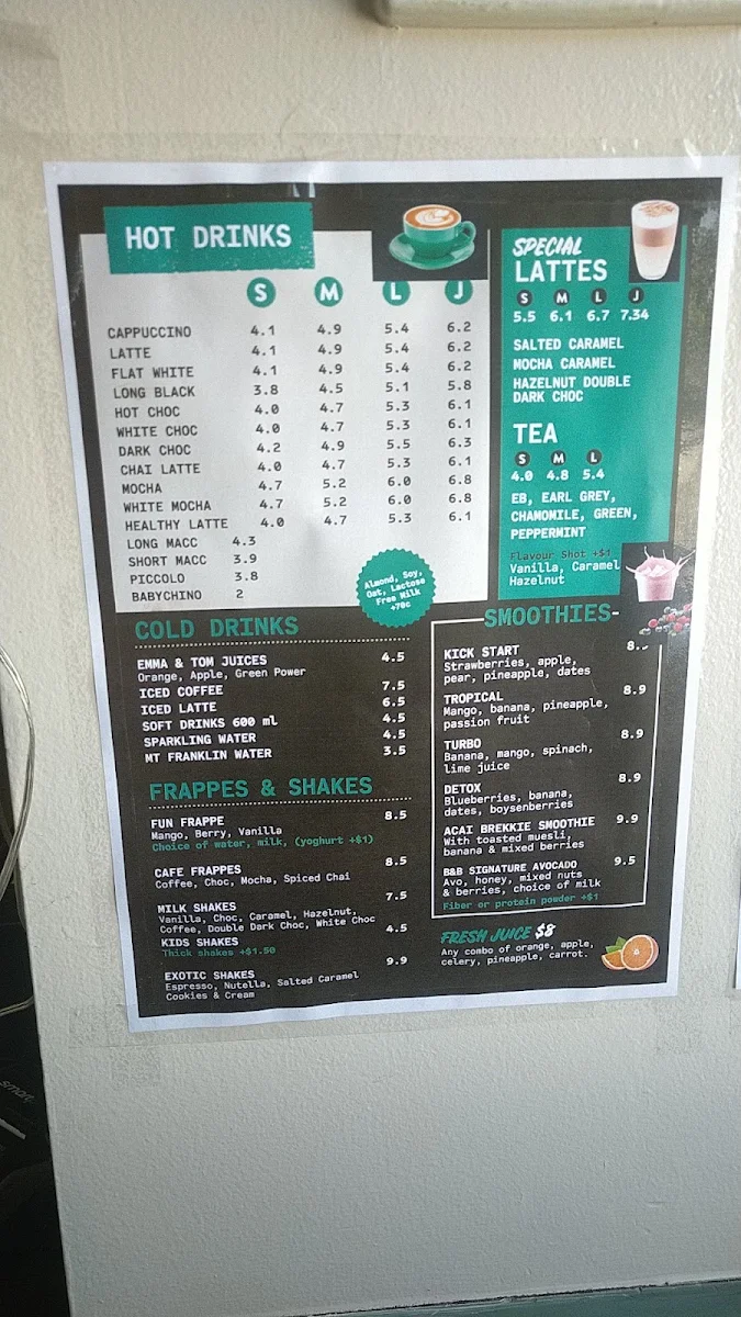 Menu, Bakes & Beans