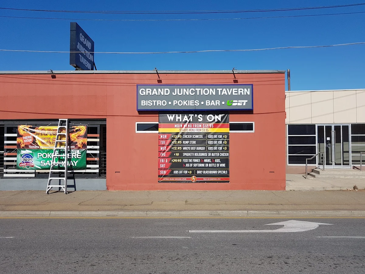 Menu, Grand Junction Tavern