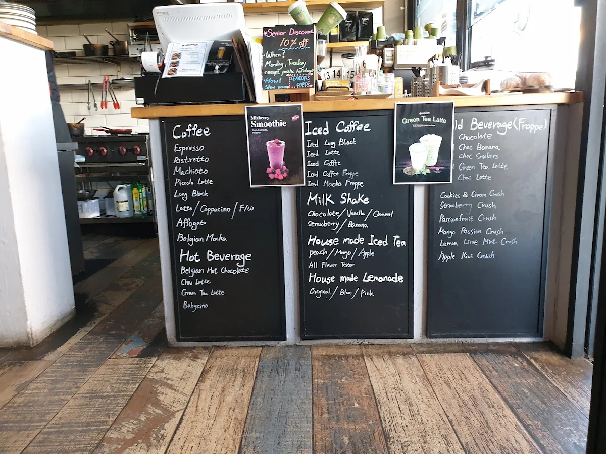 Menu, Blackwall Cafe