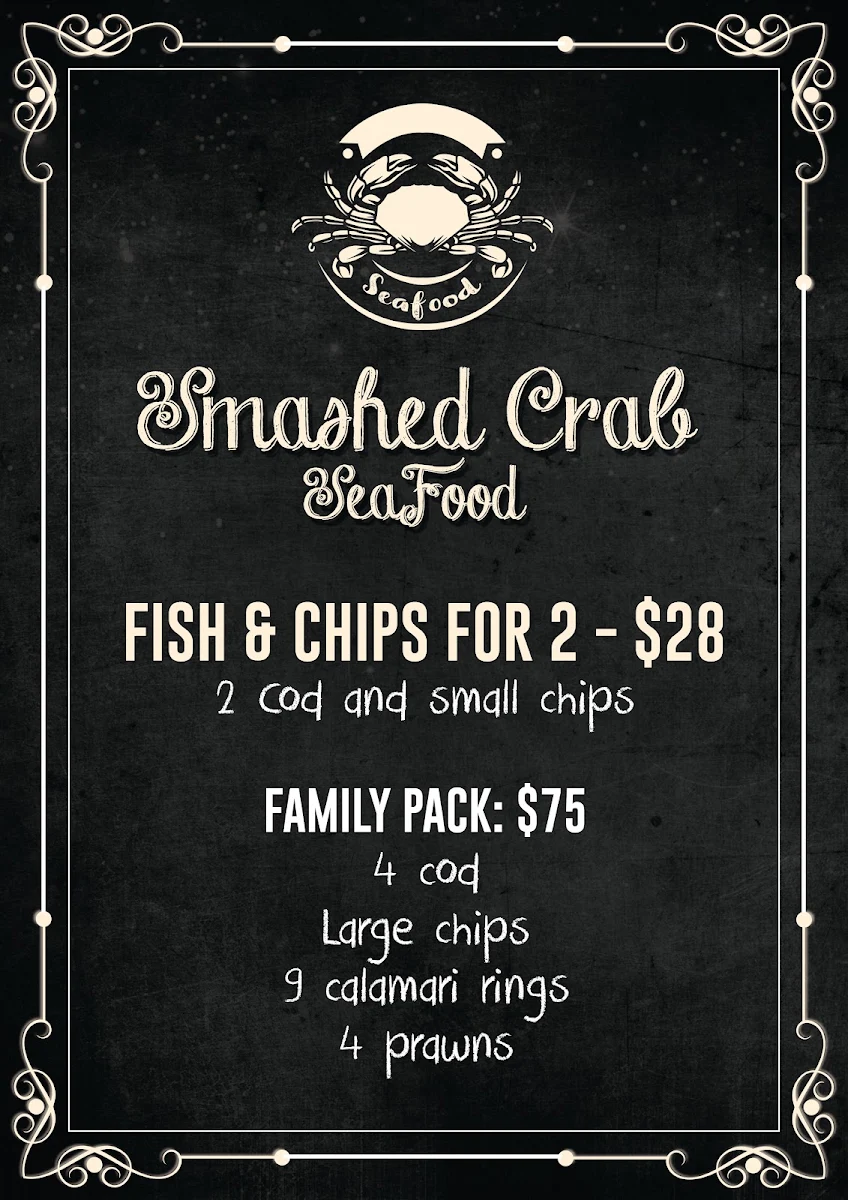 Menu, Smashed Crab Seafoods