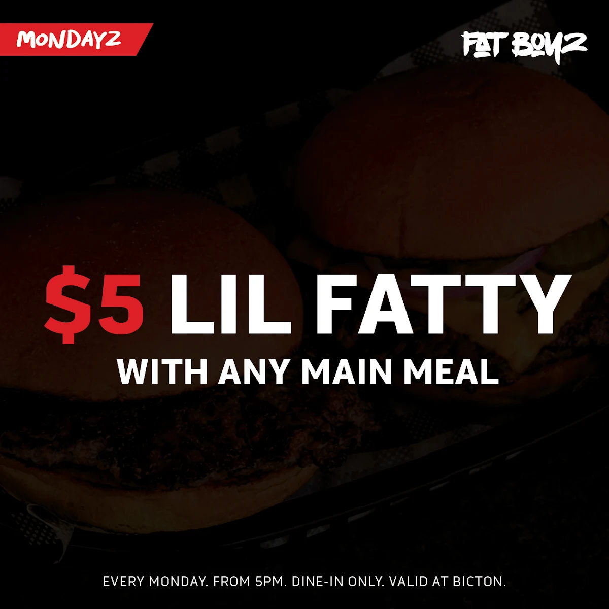Menu, Fat Boyz Bicton