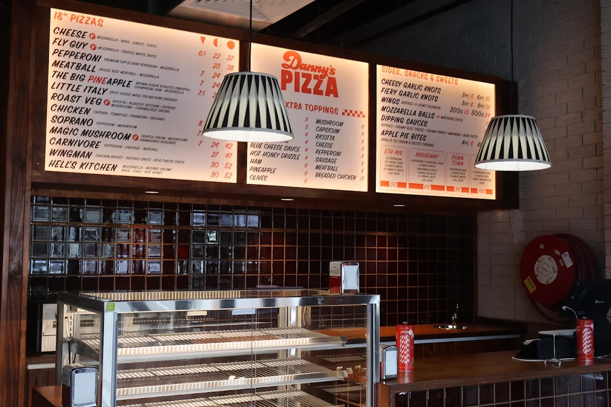 Menu, Danny’s Pizza