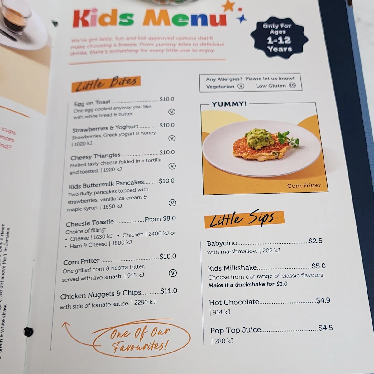 Menu, Jamaica Blue Fountain Gate