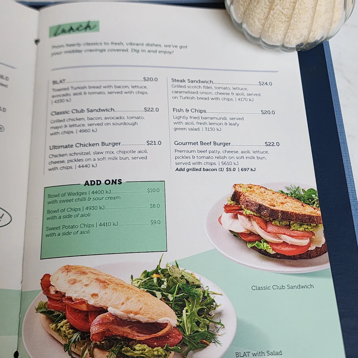 Menu, Jamaica Blue Fountain Gate