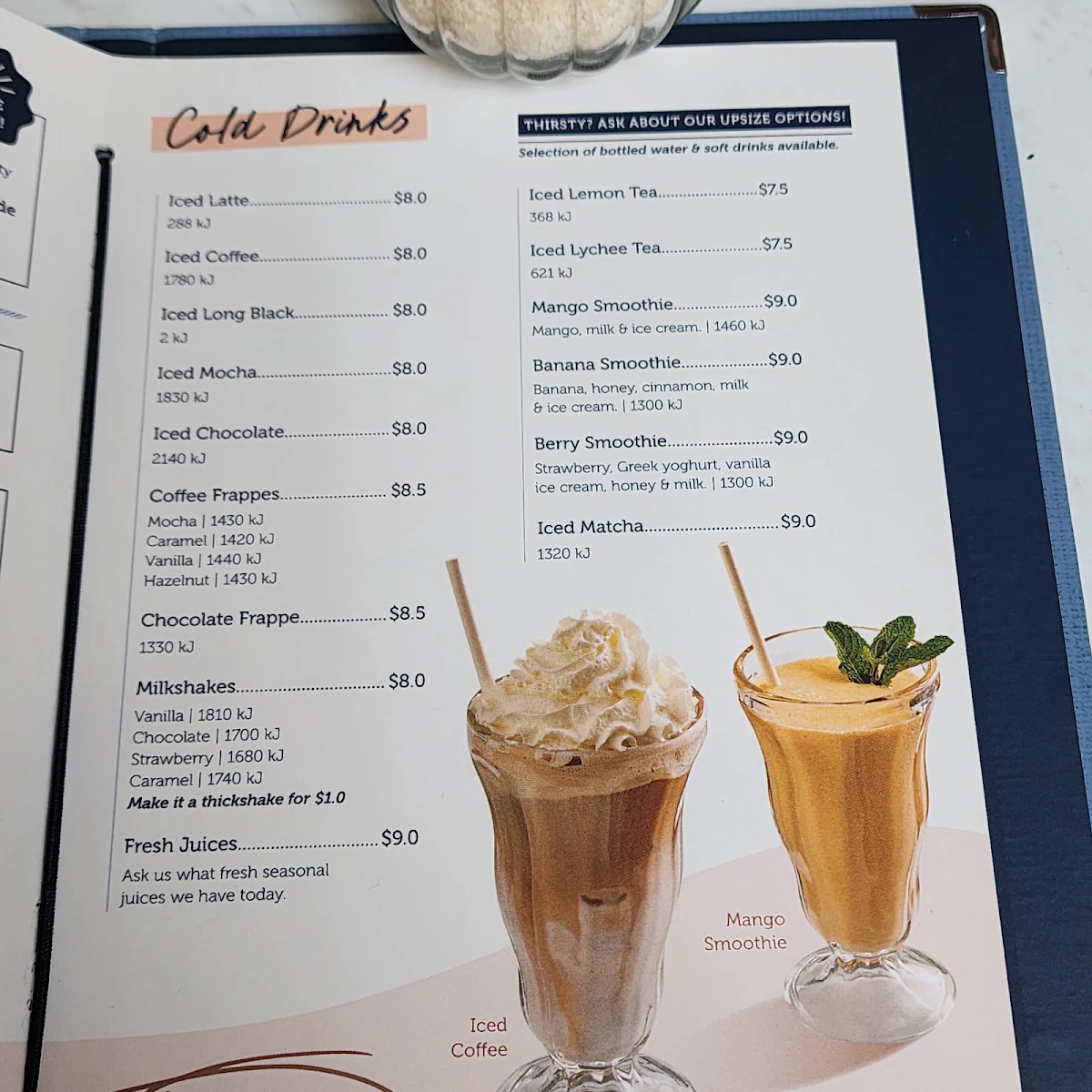Menu, Jamaica Blue Fountain Gate