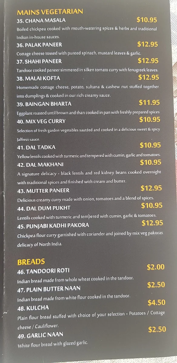 Menu, Dhaba by Nature