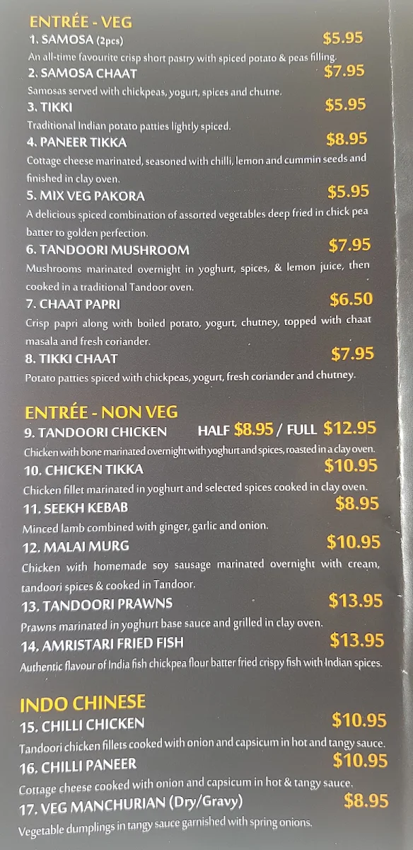 Menu, Dhaba by Nature