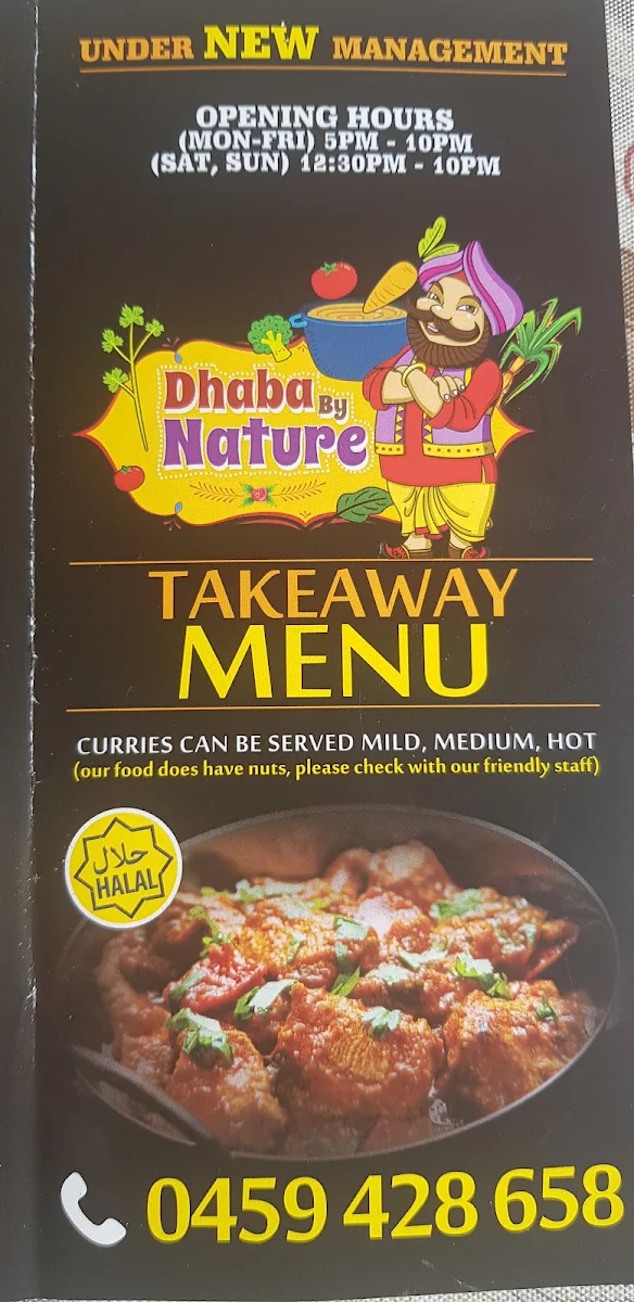 Menu, Dhaba by Nature