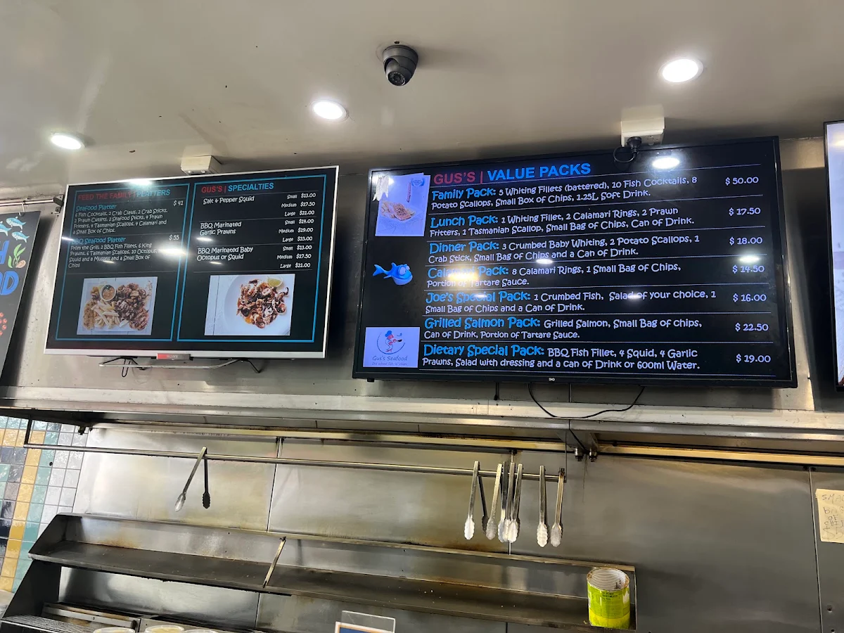 Menu, Gus's Seafood