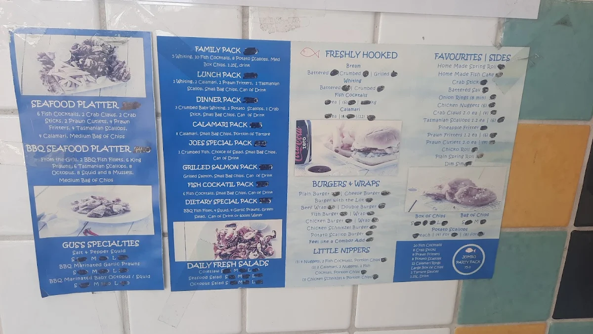 Menu, Gus's Seafood