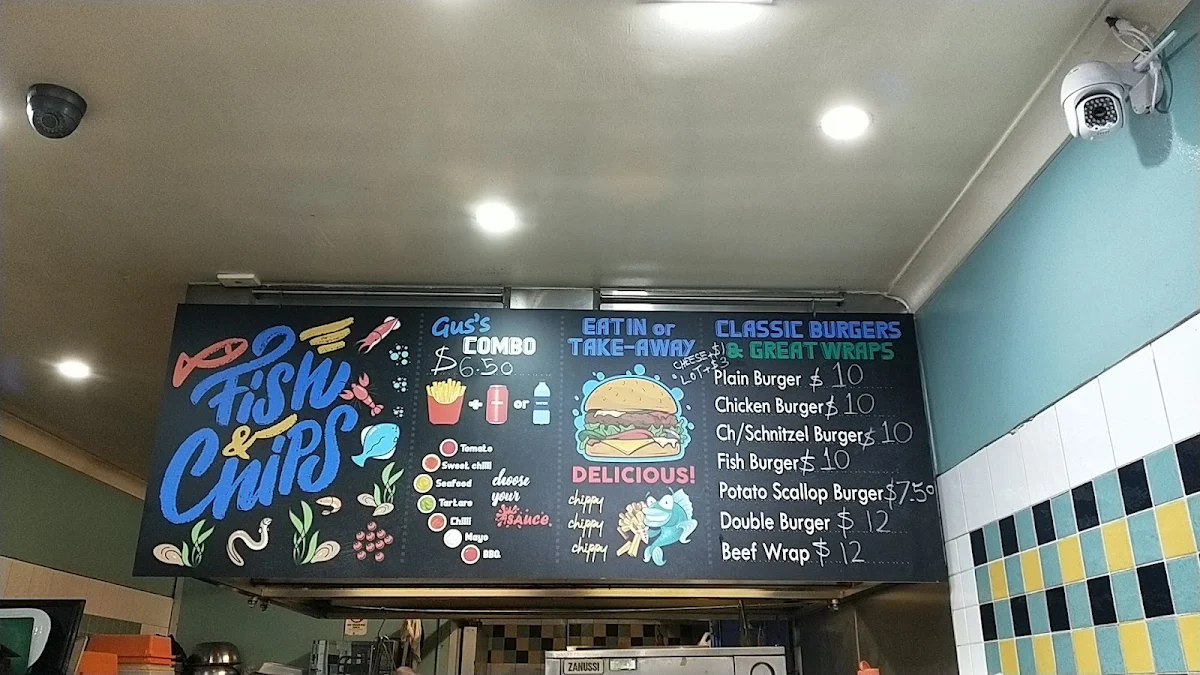 Menu, Gus's Seafood