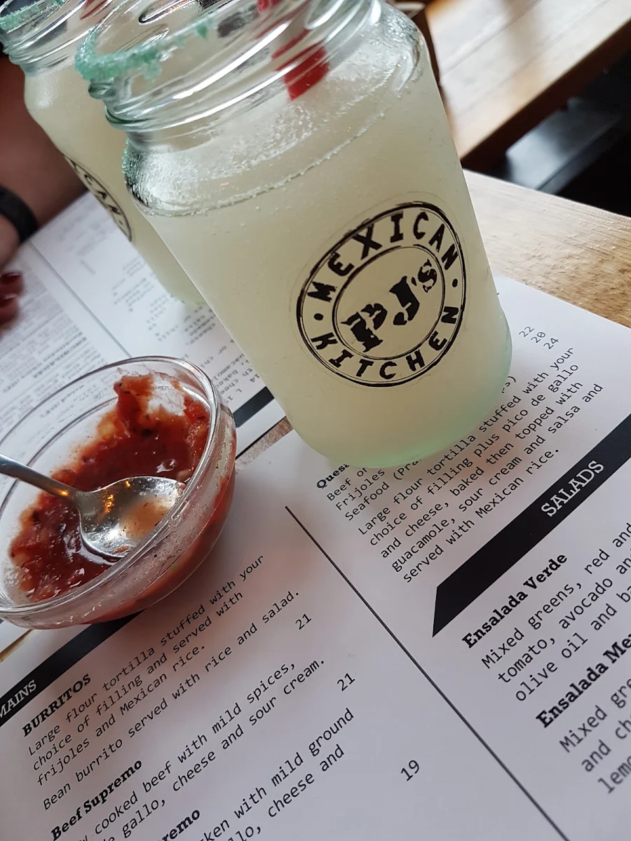 Menu, Pj's Mexican Cantina