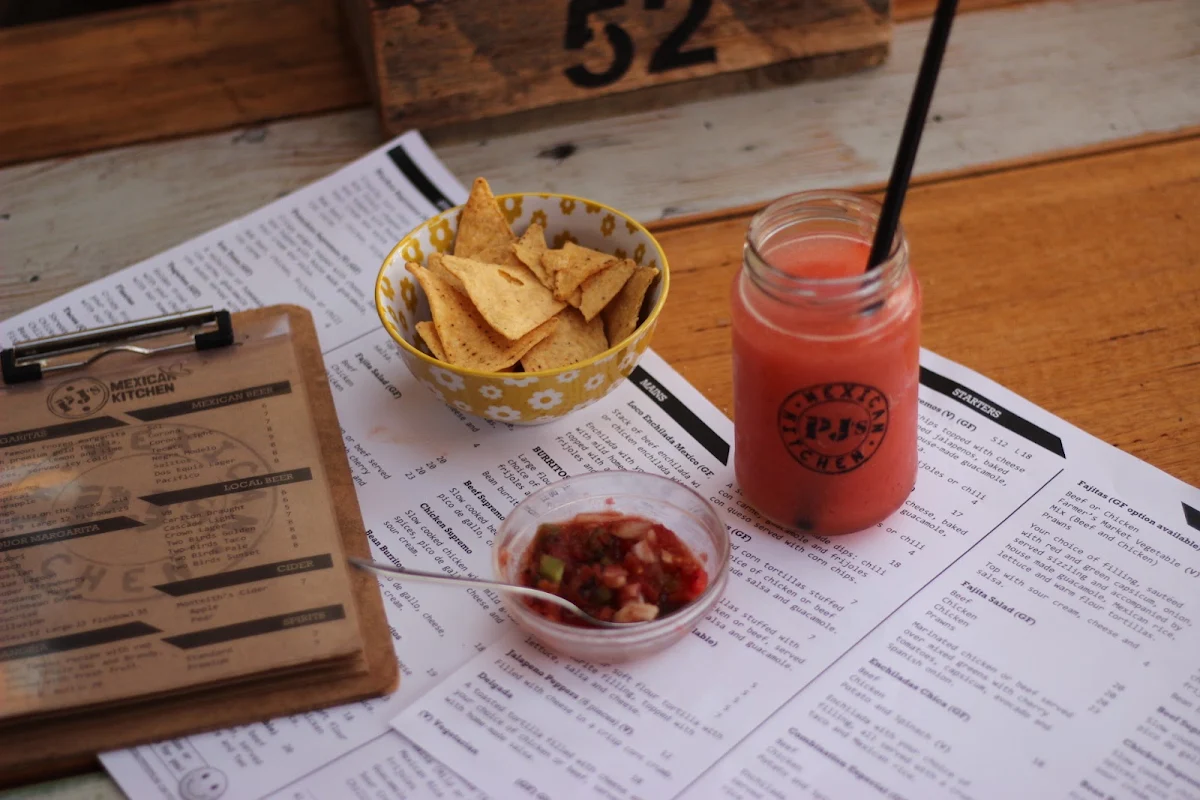 Menu, Pj's Mexican Cantina
