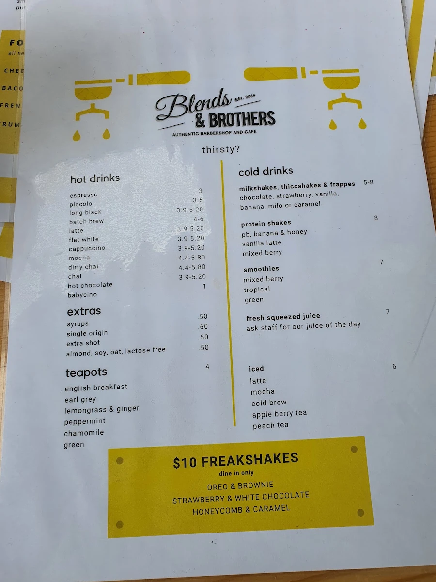Menu, Jaimy's Cafe Rouse Hill