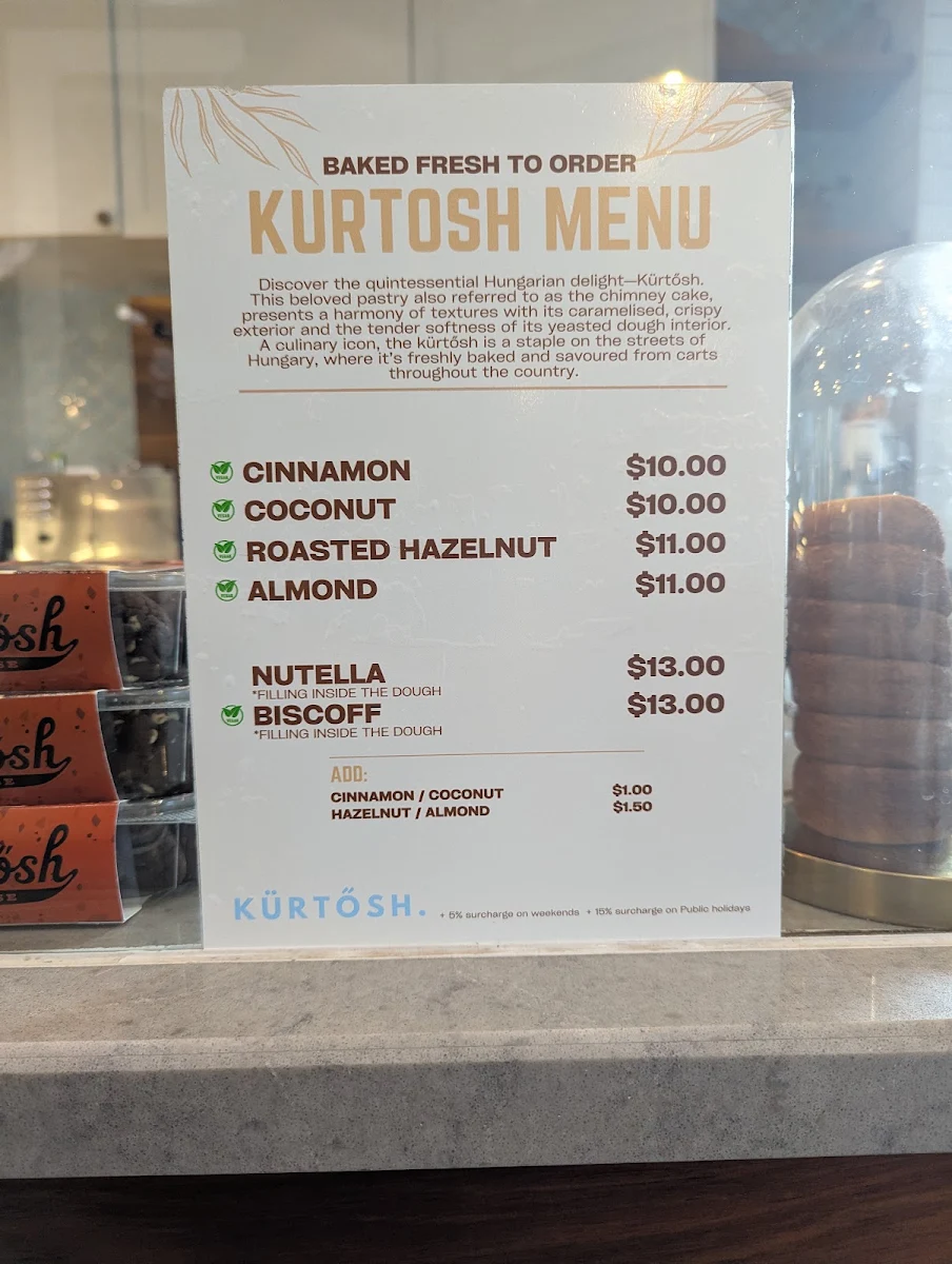Menu, Kürtősh - Randwick