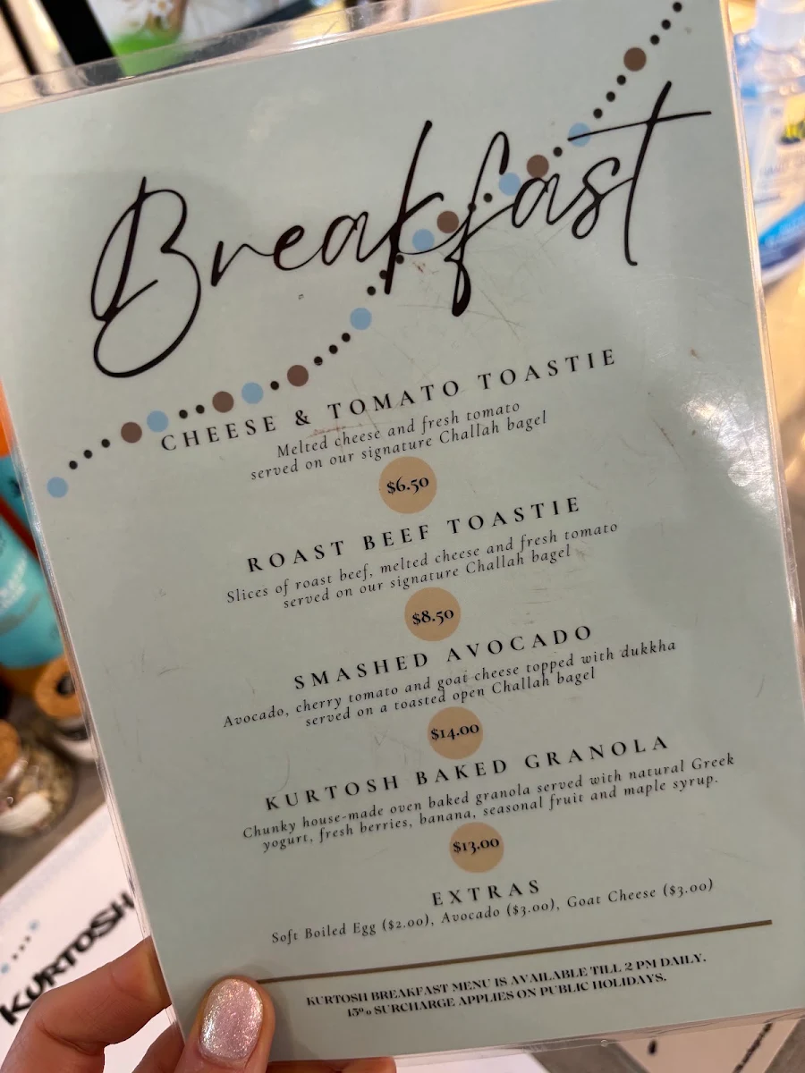 Menu, Kürtősh - Randwick