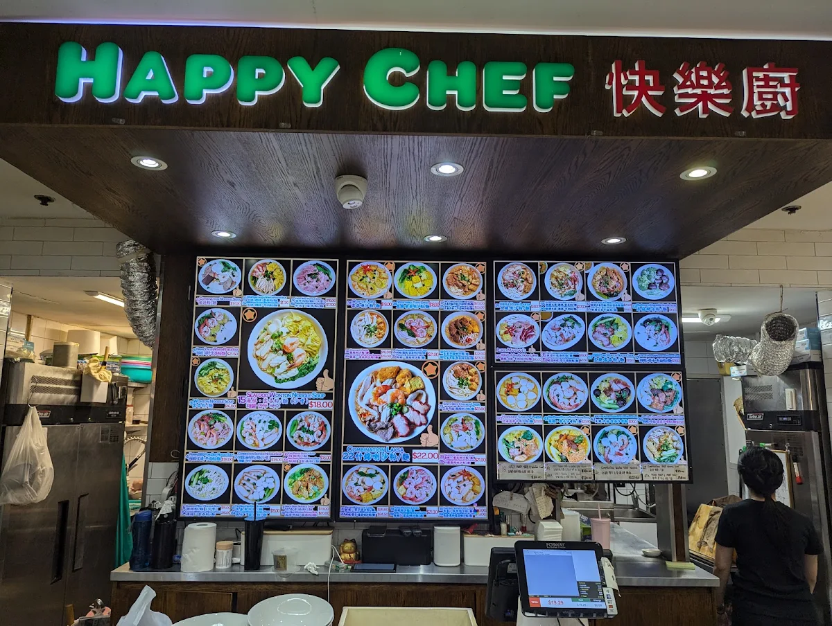 Menu, Happy Chef Noodle Restaurant